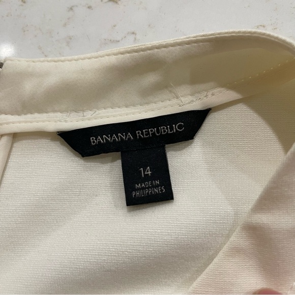 Banana Republic Color Block Zipper Dress Black/White. Size 14 - Picture 5 of 9